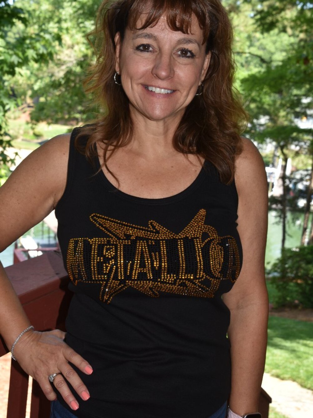Metallica rhinestone black racerback tank sz XS S M L XL XXL